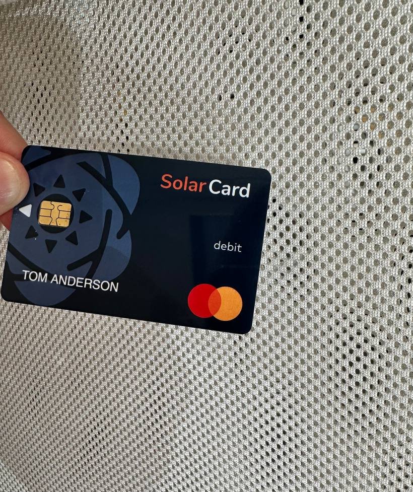 NayiemW's tweet photo. It's here 😎

@SolarNetwork #SolarCard #CryptoDebitWorldWide https://t.co/qGPpUkV2C3