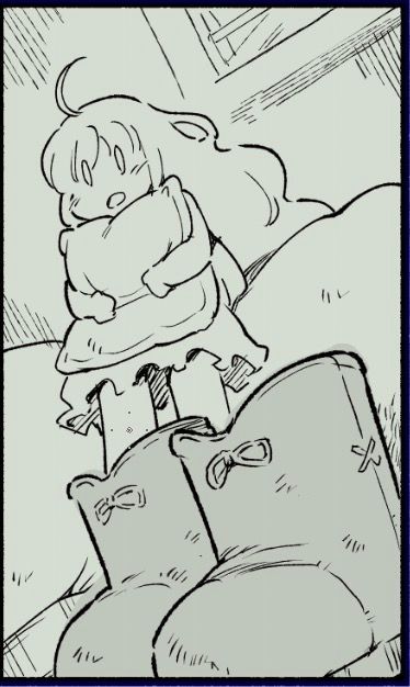 クコちゃのお靴は、皮と布でできたショートブーツです。
ふだんアップで描くことってないから、久しぶりに自分用資料を漁りました…
#アザミの森 #一次創作