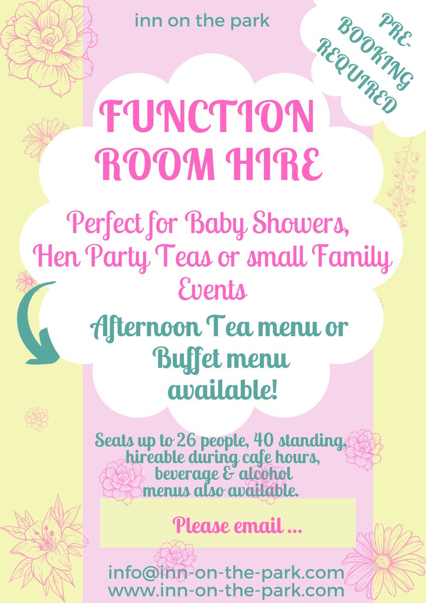 InnonthePark1's tweet image. Our wee #cafe #functionroom is available for small #Familygatherings #babyshowers or #henparty teas #park #stalbans