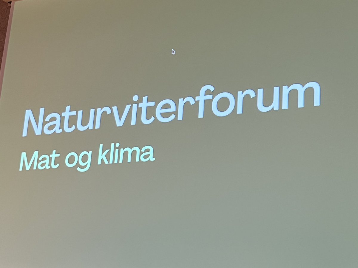 Veldig gøy å få snakke om norsk landbruk og matproduksjon på #Naturviterforum i dag! Mat og klima er et utrolig viktig tema! <a href="/Naturviterne/">Naturviterne</a>