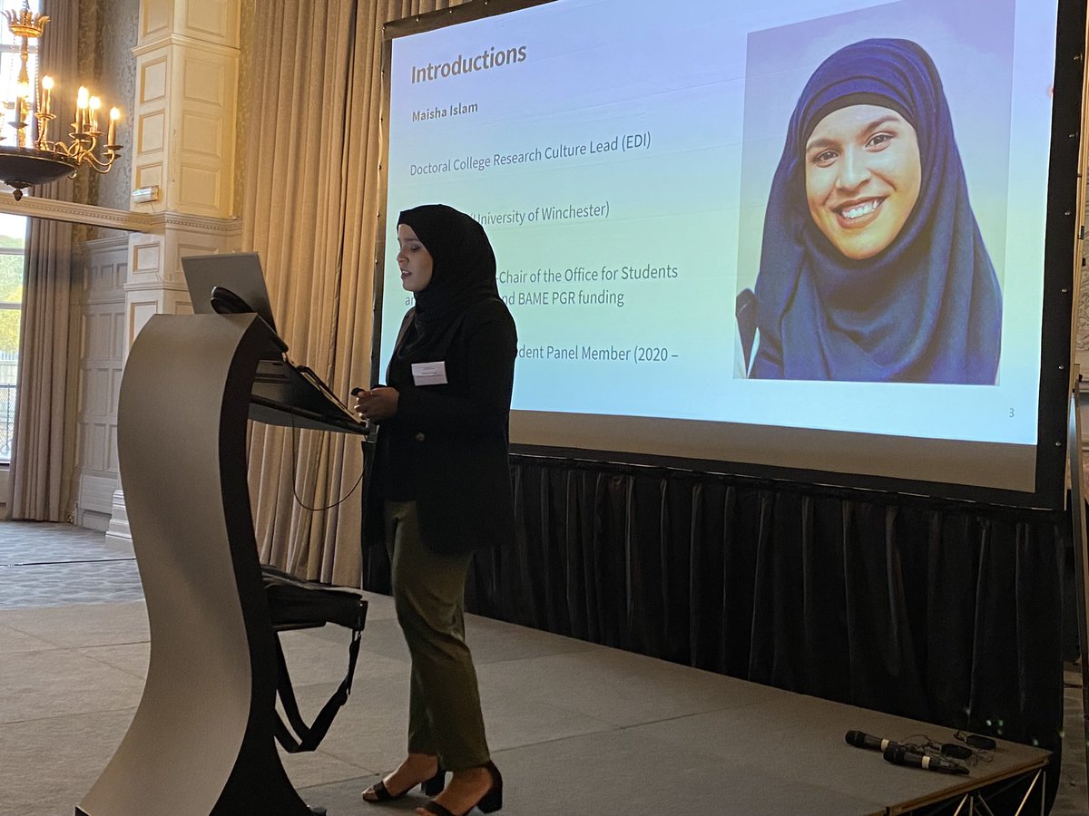 UK Council for Graduate Education (@ukcge) on Twitter photo We’re excited to launch our first Equity, Diversity and Inclusion conference. Welcome and introduction is here given by Maisha Islam <a href="/unisouthampton/">University of Southampton</a>. She is talking about a sense of precarity for PGRs of colour: universal challenges are magnified. #ukcgeEDI We’re excited to launch our first Equity, Diversity and Inclusion conference. Welcome and introduction is here given by Maisha Islam <a href="/unisouthampton/">University of Southampton</a>. She is talking about a sense of precarity for PGRs of colour: universal challenges are magnified. #ukcgeEDI