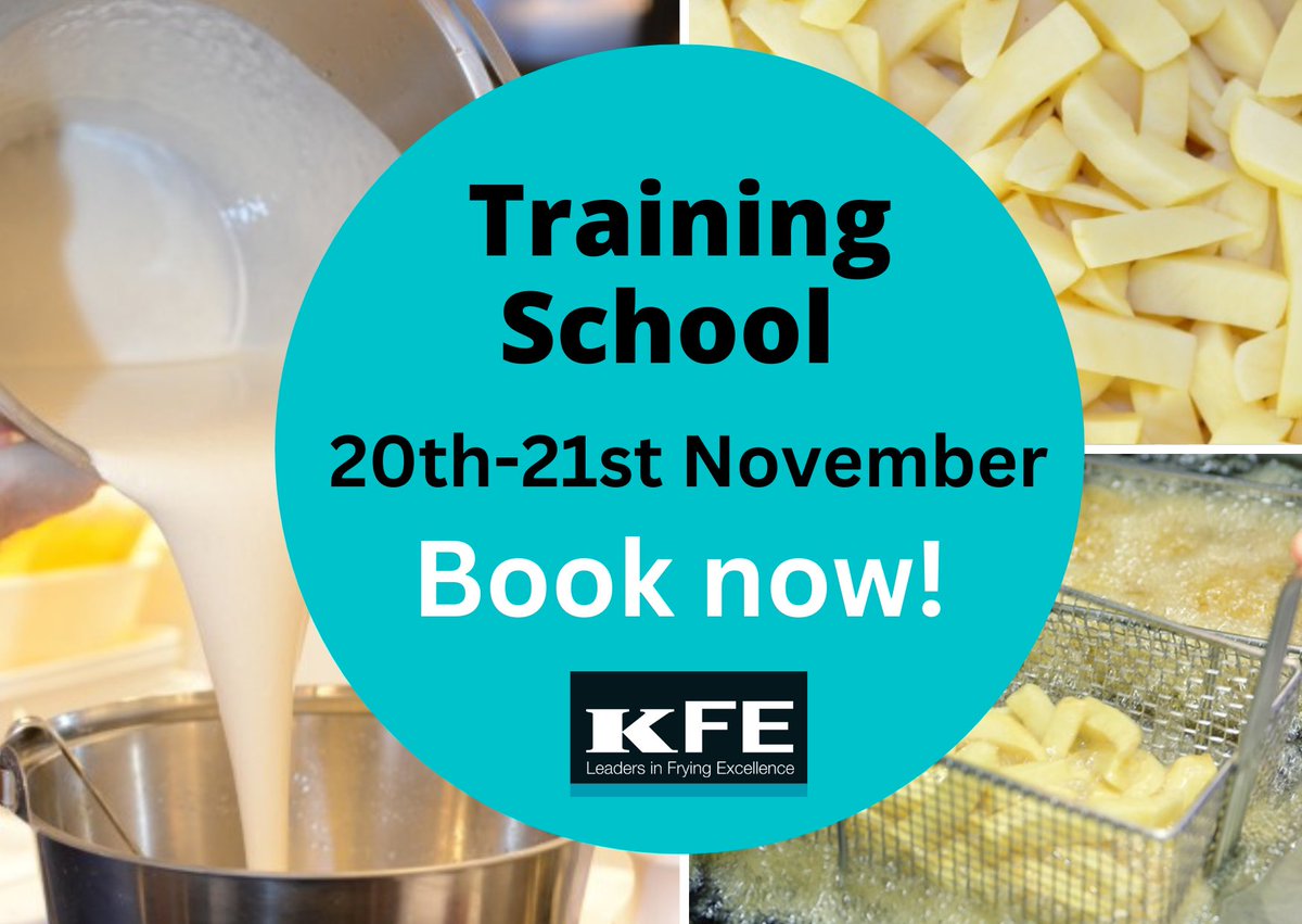 We still have a few places left on this month’s training school featuring guest trainer Calum Richardson from The Bay Fish & Chips 🐟🍟🎓 Book up now and get your business on track for a busy, successful and profitable 2024! #kfe #schooloffryingexcellence #fishandchips