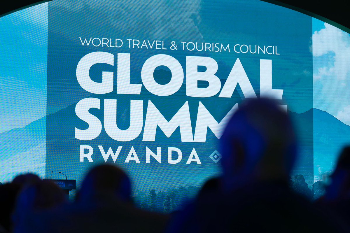 UrugwiroVillage's tweet photo. President Kagame is joined by President Samia Suluhu Hassan of Tanzania, Vice-President Prosper Bazombanza of Burundi, @WTTC President &amp; CEO Julia Simpson and @WTTC Chair Arnold Donald for the official opening of the 23rd WTTC Global Summit. #GSRwanda. https://t.co/5KAl3AmuU2