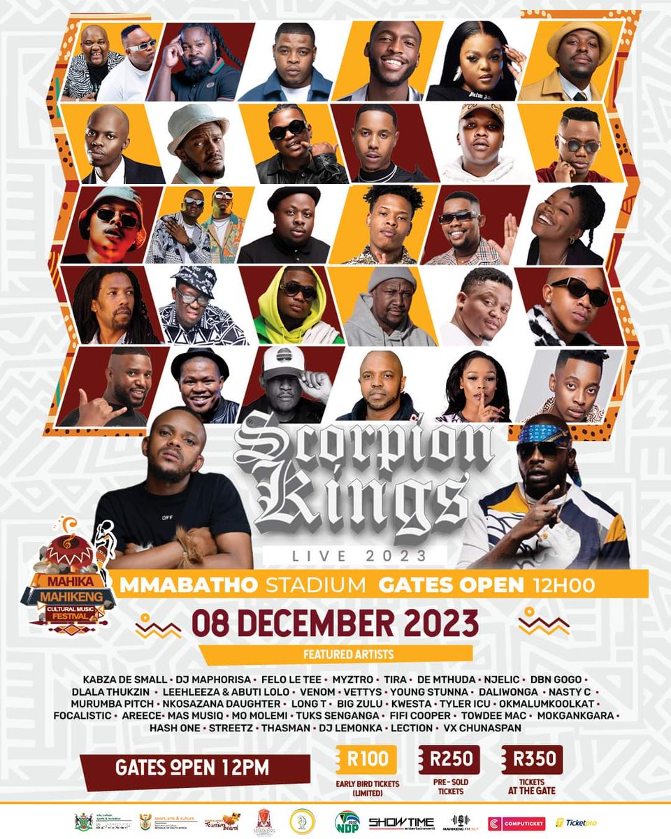 The biggest line up is out. See you there #MahikaMahikeng