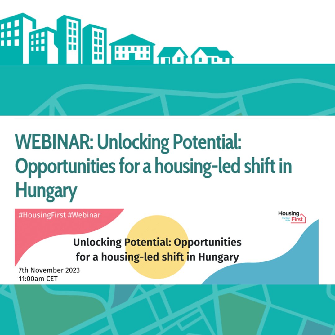 There's now only 4 days until ‘Unlocking Potential: Opportunities for a housing-led shift in Hungary’ with @ArturoCoego, @HousingFirstHub. @EllaRHancock, will present our CEE feasibility study & Eszter Somogyi delivers the Hungarian context. Register – bit.ly/HFHungary