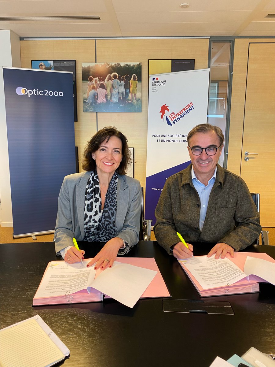 Optic 2000 est fier de rejoindre l’Association des entreprises mécènes de la communauté "Les entreprises s'engagent" ! 
<a href="/communauteLESE/">Les entreprises s’engagent</a> <a href="/JehannoSylvie/">Sylvie Jehanno</a> <a href="/ThibautGuilluy/">Thibaut Guilluy</a> <a href="/SylvainReymond/">Sylvain Reymond</a> <a href="/J_Labroue/">Joséphine Labroue</a> <a href="/Travail_Gouv/">Ministère du Travail et de l'Emploi</a> <a href="/Sante_Gouv/">Ministère de la Santé</a> <a href="/Sports_gouv/">Ministère des Sports 🇫🇷</a> 
#optique #audio #sport