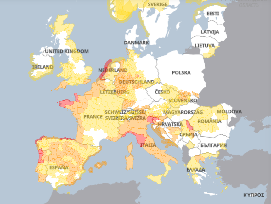 AphelionWeather's tweet image. #EUMETNET warnings activated in Europe for very strong winds, extreme swell, and precipitation 💨🌧️

🚨#METEOALARM #Ciaran #StormCiaran