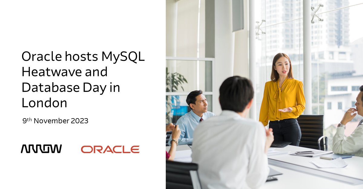 ArrowECS_UK's tweet image. Sign up to take part in the hands-on @Oracle MySQL Heatwave and Database Day in London to discover the latest innovations and capabilities of MySQL HeatWave and Database. Register today: arw.li/6011uBtpH #MySQLHeatWave #MySQLDatabase #MySQL