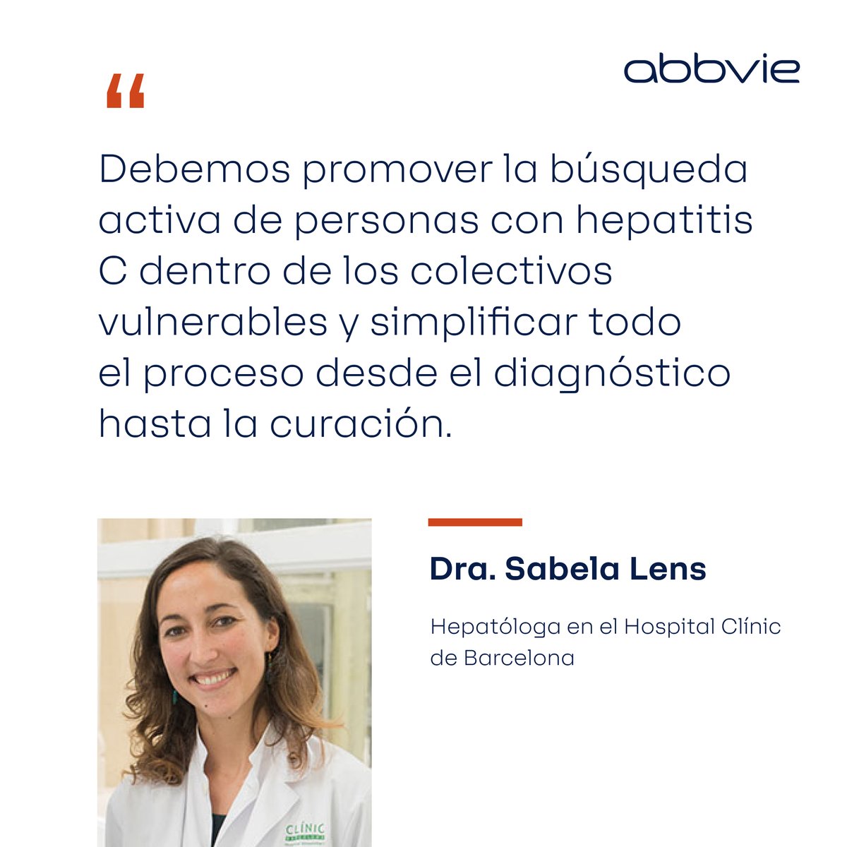 AbbVie_ES's tweet photo. 🟡 La eliminación de la Hepatitis C es un logro para todas las personas:

Porque nadie debe quedarse atrás en la lucha contra la Hepatitis C, nuestra misión es llegar a colectivos desfavorecidos para su detección y tratamiento.

#10MotivosParaEliminarHepatitisC #AbbVie10 https://t.co/S5z16pJuR7