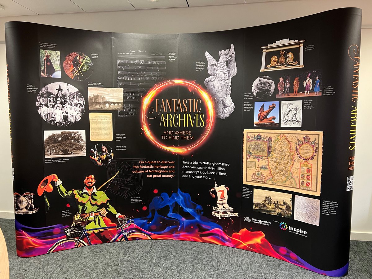 InspireArchives's tweet image. Look what's on at the Nottinghamshire Archives! 👀

We're delighted that as part of the Living Knowledge Network we are hosting a taster of the Fantasy: Realms of imagination exhibition currently on show at the British Library in London.

Find out more 👉 bit.ly/3sdbWFT