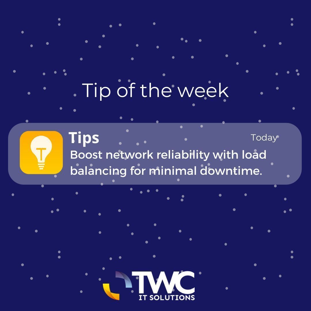 twcitsolutions's tweet image. 💡 Don't let network downtime drain your finances. Improve network reliability with load balancing.
#networkreliability #loadbalancing #network #networkmanagement #ITsupport #ITInfrastructure