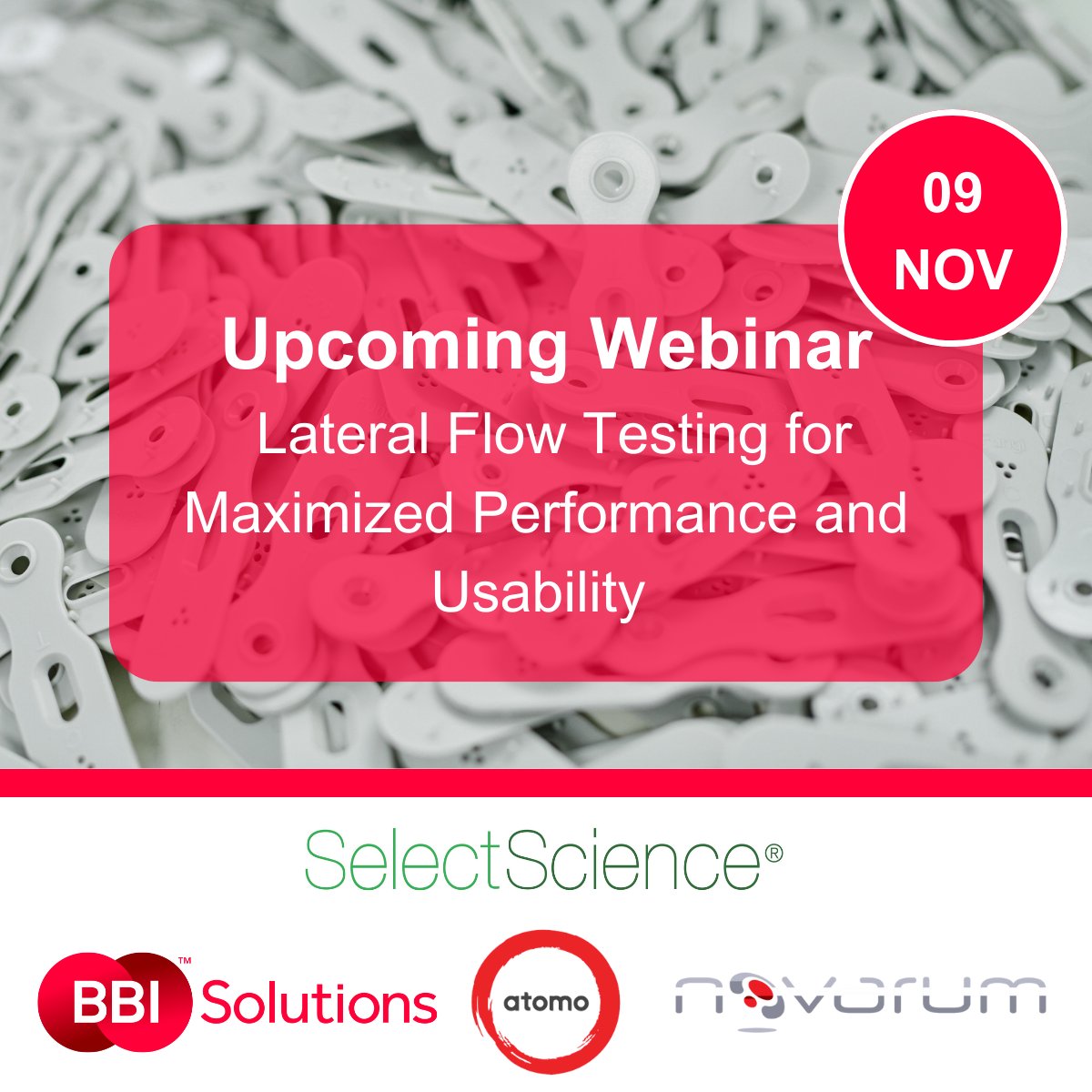 bbi_solutions's tweet image. 📆 One week left to register! Engage with experts from BBI Solutions, Novarum™ Technology and Atomo Diagnostics discuss end-to-end capabilities for unmatched usability and performance in lateral flow testing. Save your seat! 👉 loom.ly/pHDkELc
#LateralFlow #diagnostics