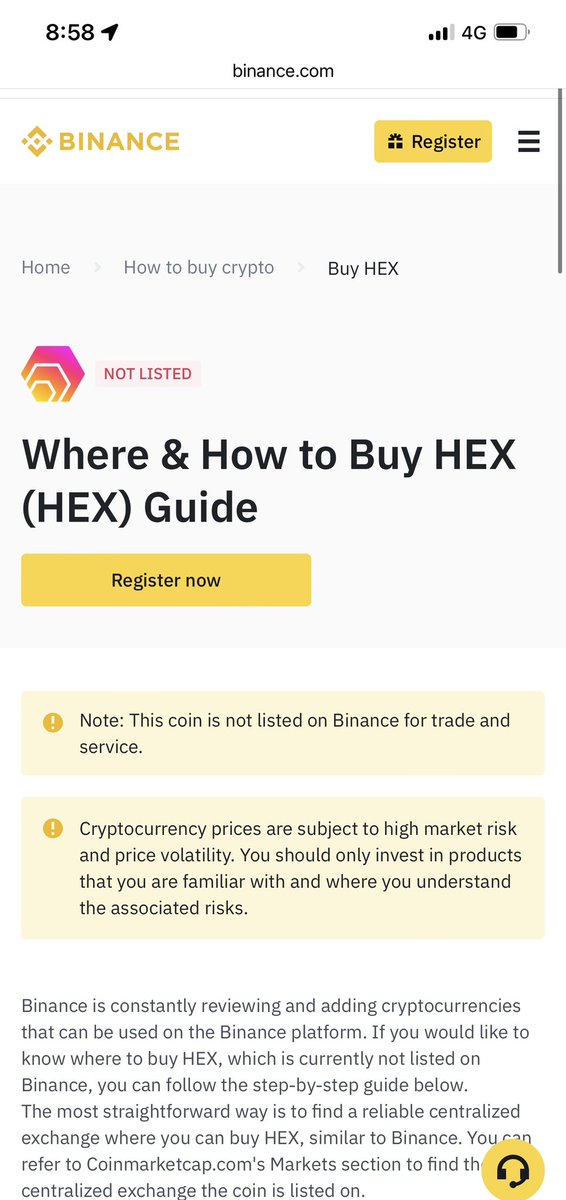 yourfriendSOMMI's tweet photo. ❤️💛💚💙

🇺🇸 BREAKING NEWS: #Binance website has posted a guide on “How to buy $HEX.”

Binance CEO, ChangPeng, shares similarity to Richard Heart, as they are both falsely targeted by The Corrupt SEC. https://t.co/BOChmxHblw