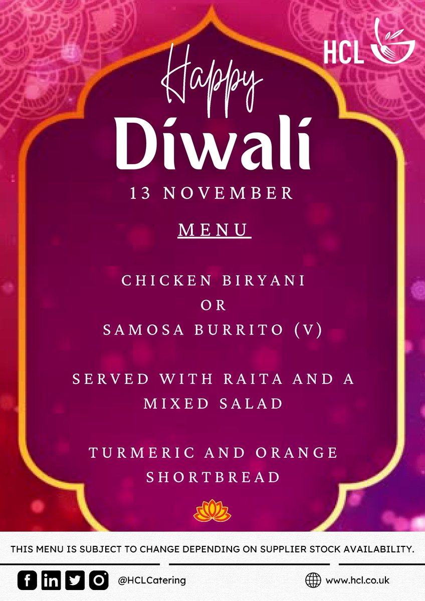 The OSA canteen will be serving up a special menu on 13 November to celebrate Diwali 😋 🪔 
#osa #diwali #community