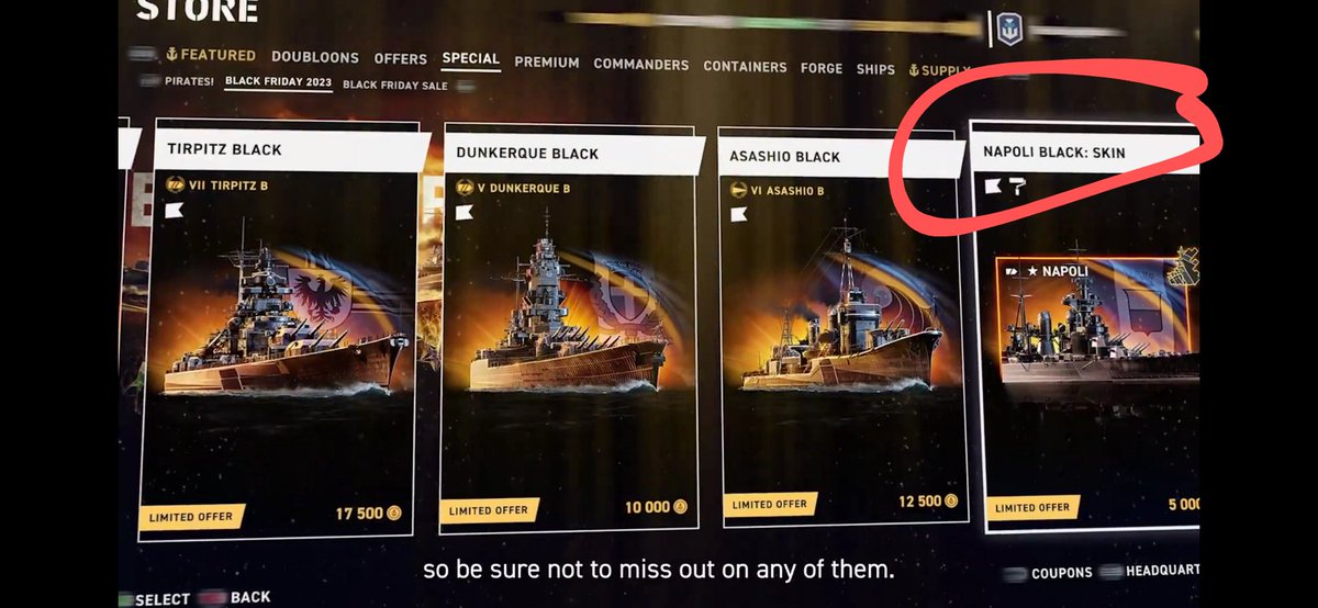 luckypat66's tweet photo. @bessejulien @WoWs_Legends It's only a skin for Napoli https://t.co/S7duI8gawC