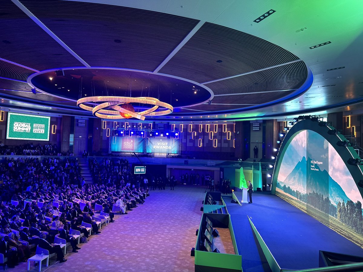EBC_Rwanda's tweet photo. 🌍 EBCR at the World Travel and Tourism Council Global Summit in Rwanda 🇷🇼 President Paul Kagame's keynote highlighted the diverse tourism activities we have in Rwanda and the importance of collaboration🌟 Join us to explore the future of travel and tourism! 🌐 #WTTCGlobalSummit https://t.co/RFnK5D2odU