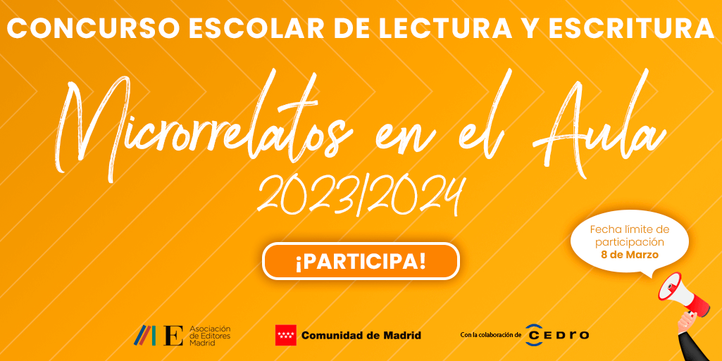 EditoresMadrid's tweet image. Profesores y alumnos de la Comunidad de Madrid: ¡Comenzamos una nueva edición!

👉 editoresmadrid.org/arranca-la-nue…

#ConcursoLecturayEscrituraAEM
#MicrorrelatosenelAula