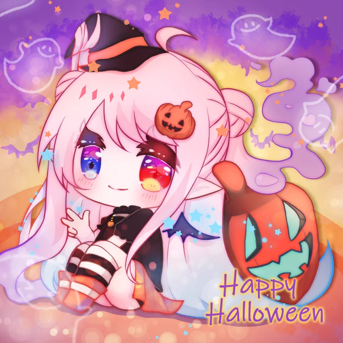2020~2021年のハロウィンイラスト 成長してるの自分でも分かって嬉しいね