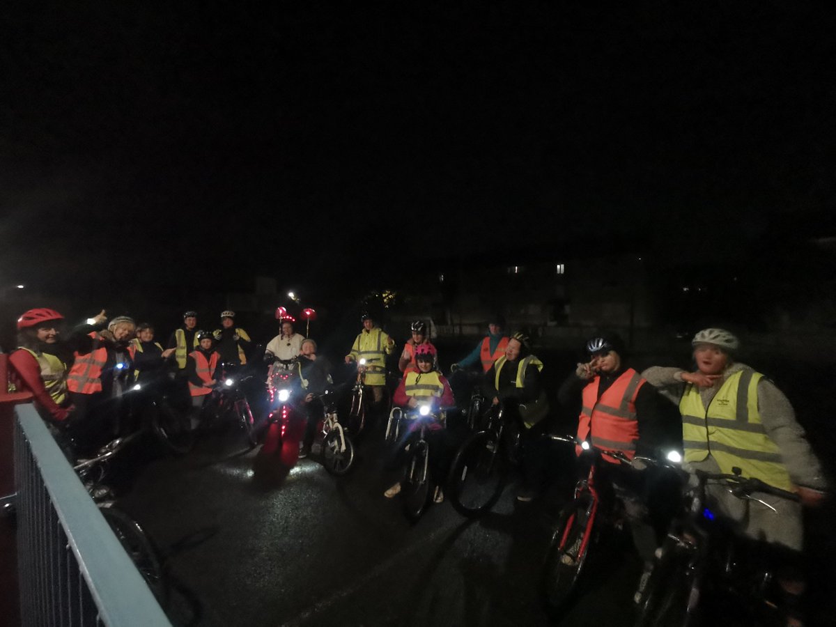 Last night we joined forces with Summerhill Youth Group and donated 30 sets of bike lights so they could get out on evening rides safely. Then had fun testing them out!