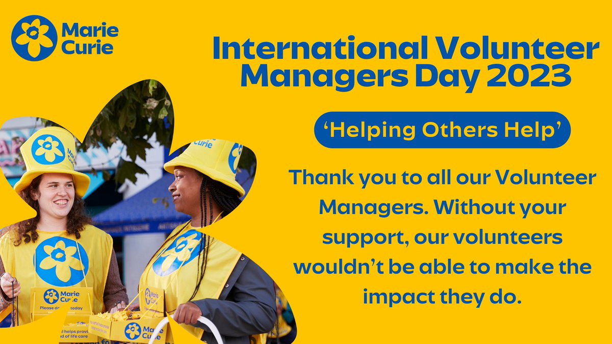 Happy International Volunteer Managers Day! Volunteer Managers <a href="/mariecurieuk/">Marie Curie</a> use their skills and knowledge to support our volunteers. This ensures they get a quality volunteering experience. Interested in working with volunteers? Search here: bit.ly/49dOj0z #IVMDAY23