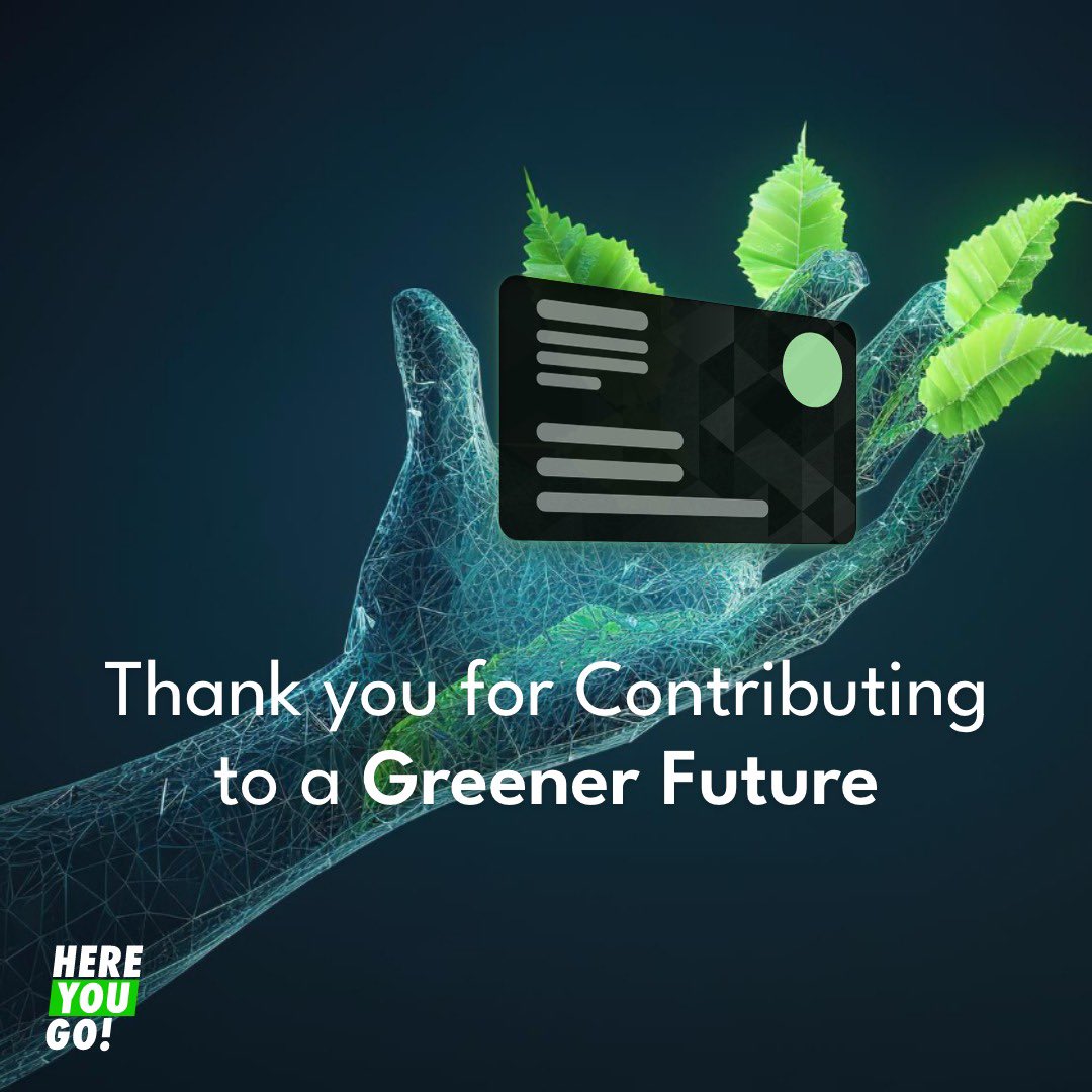 hereyougoapp's tweet image. Thank you for contributing to a greener future! @kanyangezidavy 

#hereyougo #digital #businesscards #FutureOfWork #networking #ecofriendly