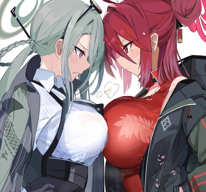 タイツ…ではないけどミナちゃんとレイジョちゃんの太もも #ブルアカ