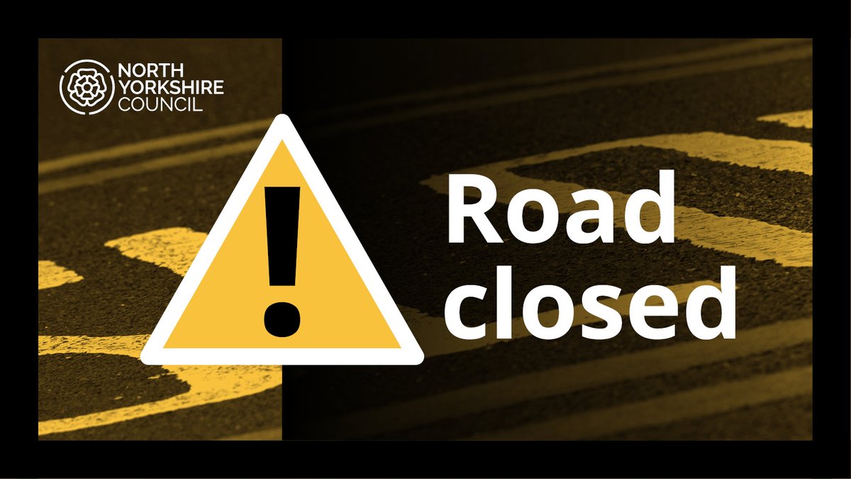 northyorksc's tweet photo. The #A167 near #Northallerton is currently closed between Hutton Bonville and Deighton Lane.
A machine breakdown has delayed the opening following overnight resurfacing.
We expect the road to reopen late morning.
Sorry for any inconvenience caused. https://t.co/EigKNooUzF