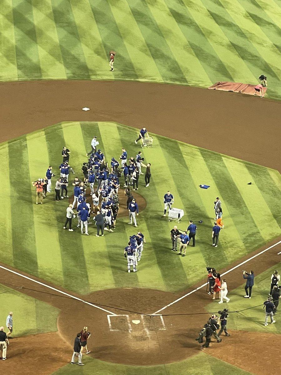 Bly71's tweet photo. Greatest live sporting event I have ever been to!! RANGERS ARE WORLD SERIES CHAMPS!⚾️ #WorldSeries https://t.co/LCklCK9tNi
