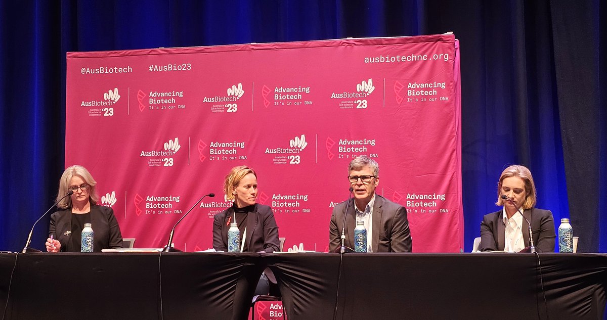 MTPConnect_AUS's tweet photo. A great expert panel exploring #AMR at @AusBiotech, chaired by Prof Branwen Morgan (@bramor) from @CSIRO, with our @AAMRNet_ Co-chair Andrew Bowskill joining Katrina Lapham &amp; Dr Teresa Wozniak to discuss the challenges of tackling this rising global health threat. #Ausbiotech https://t.co/rMW37xjhyC