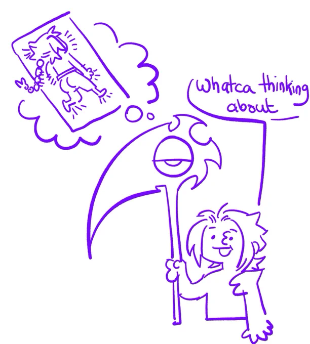 He's daydreaming 