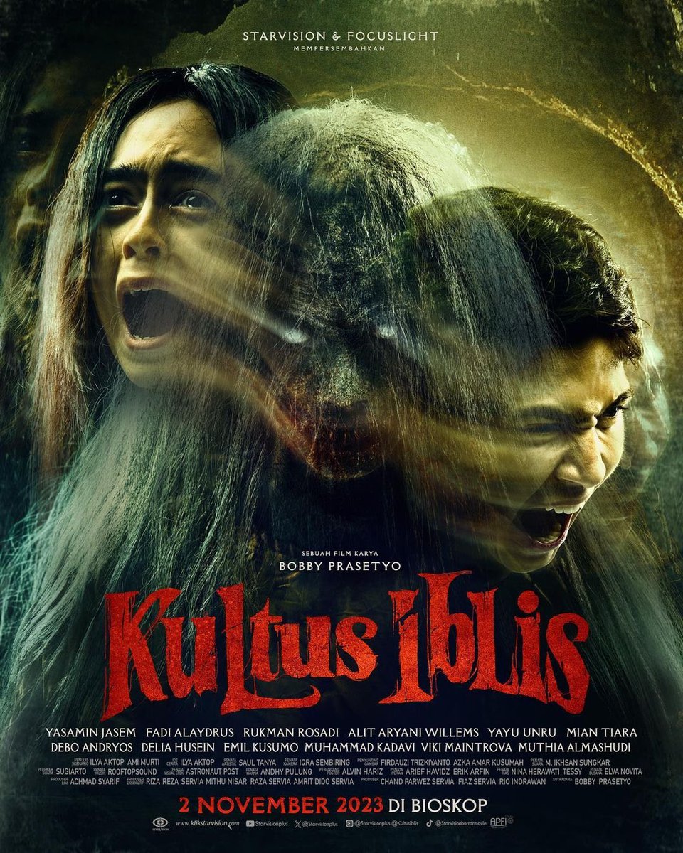 Ada 3 Film Indonesia yg tayang di bioskop mulai hari ini:
1. Budi Pekerti (Dir: Wregas Bhanuteja Cast: Sha Ine Febriyanti, Angga Yunanda, Prilly Latuconsina, Dwi Sasono)
2. Kultus Iblis (Dir: Bobby Prasetyo Cast: Yasamin Jasem, Fadi Alaydrus, Debo Andryos)

(1/2)