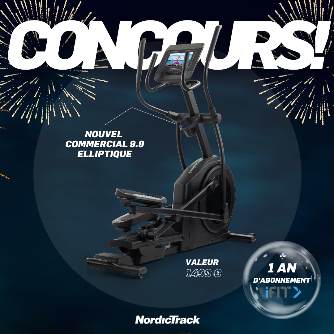 NordicTrackFR's tweet image. #Concours est en LIGNE ! ✨ 

Remportez le nouvel elliptique 9.9

Pour participer :
1) Like post 
2) Suivre @NordicTrackFr
3) Taguer un(e) ami(e)

BONUS : Tags = 1 participation par @
Retweet = 10 participations !

A remporter :
- Elliptique NordicTrack 9.9
- 1 an d'iFIT

CGV.