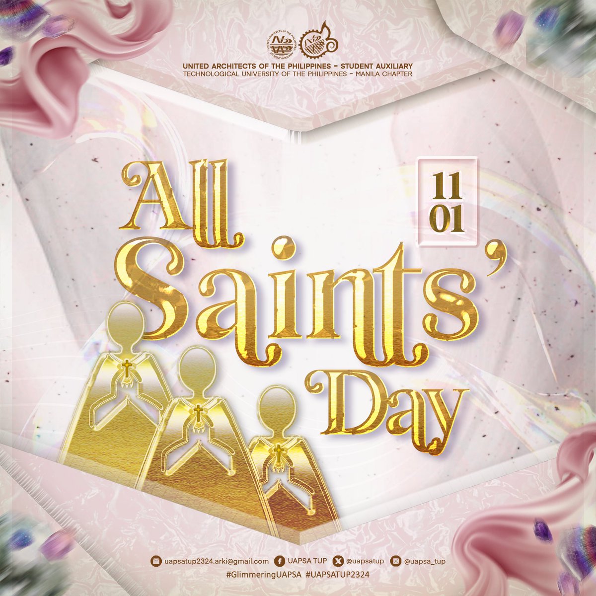 uapsa_tup's tweet photo. 𝑰𝒕'𝒔 𝒕𝒉𝒆 𝒔𝒆𝒂𝒔𝒐𝒏 𝒕𝒐 𝒄𝒐𝒎𝒎𝒆𝒎𝒐𝒓𝒂𝒕𝒆 𝒕𝒉𝒆 𝒔𝒂𝒊𝒏𝒕𝒔 𝒂𝒏𝒅 𝒊𝒏𝒄𝒍𝒖𝒅𝒆 𝒕𝒉𝒆𝒎 𝒊𝒏 𝒐𝒖𝒓 𝒑𝒓𝒂𝒚𝒆𝒓𝒔! 🙏

𝐇𝐚𝐩𝐩𝐲 𝐀𝐥𝐥 𝐒𝐚𝐢𝐧𝐭'𝐬 𝐃𝐚𝐲, ka-UAPSA! ✨ https://t.co/J6nJxyanMX