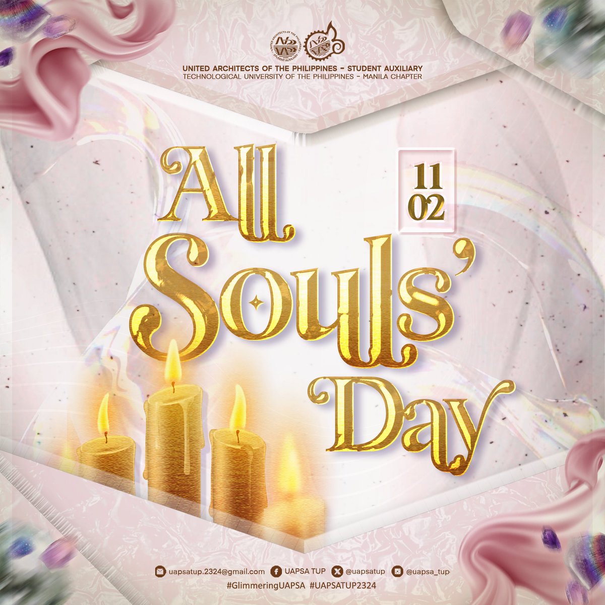 uapsa_tup's tweet photo. 𝑹𝒆𝒎𝒆𝒎𝒃𝒆𝒓𝒊𝒏𝒈 𝒂𝒏𝒅 𝒉𝒐𝒏𝒐𝒓𝒊𝒏𝒈 𝒕𝒉𝒆 𝒔𝒐𝒖𝒍𝒔 𝒕𝒉𝒂𝒕 𝒉𝒂𝒗𝒆 𝒕𝒐𝒖𝒄𝒉𝒆𝒅 𝒐𝒖𝒓 𝒍𝒊𝒗𝒆𝒔. 𝑴𝒂𝒚 𝒕𝒉𝒆𝒊𝒓 𝒔𝒑𝒊𝒓𝒊𝒕𝒔 𝒇𝒊𝒏𝒅 𝒆𝒕𝒆𝒓𝒏𝒂𝒍 𝒑𝒆𝒂𝒄𝒆 🕊️🌹

𝐇𝐚𝐩𝐩𝐲 𝐀𝐥𝐥 𝐒𝐨𝐮𝐥𝐬' 𝐃𝐚𝐲, ka-UAPSA! 💐 https://t.co/iJgyhE9aIk