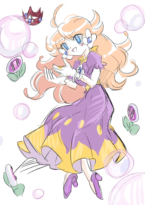 #スーパーマリオブラザーズワンダー        #SuperMarioBrosWonder   #デイジー姫 #PrincessDaisy #らくがき #イラスト Classic verでアワデジ
