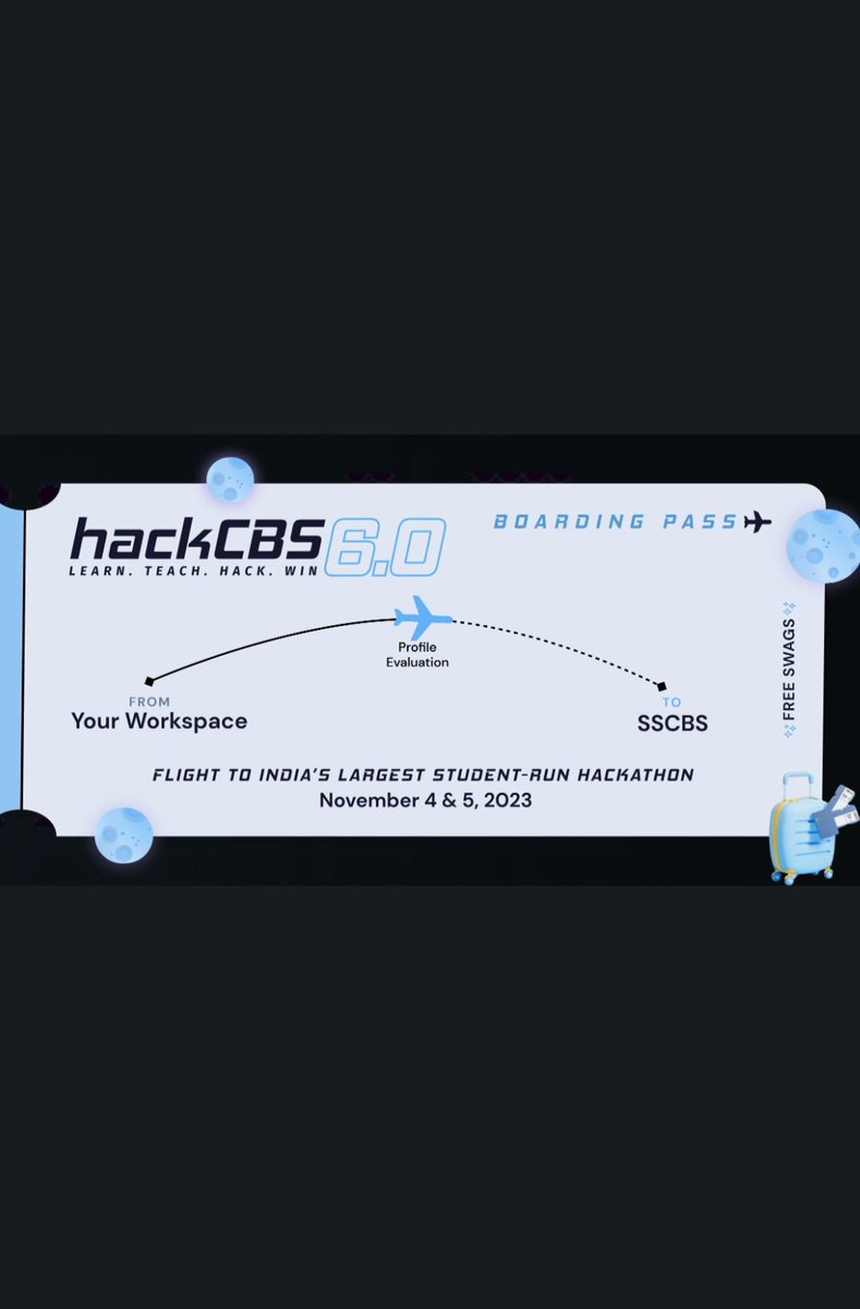 itanishkaag's tweet photo. Got my boarding pass for #hackCBS6.0 π Excited for the event! See ya there! #hackCBS #coding #hackathon https://t.co/pamdkaPKPX