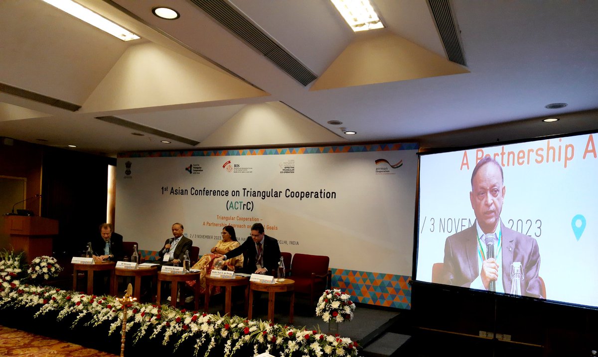susheco's tweet photo. Prof. S.K. Mohanty, Professor @RIS_NewDelhi speaks about #SouthSouthCooperation #TrC, #DevelopemntCompact #missionapproach #CpacityBuilding #DemandDriven #SectoralApproach  at the first #plenarysession of #ACTrC on #TrC @Sachin_Chat @RIS_NewDelhi @gpi_tri https://t.co/xw0lUm1blB