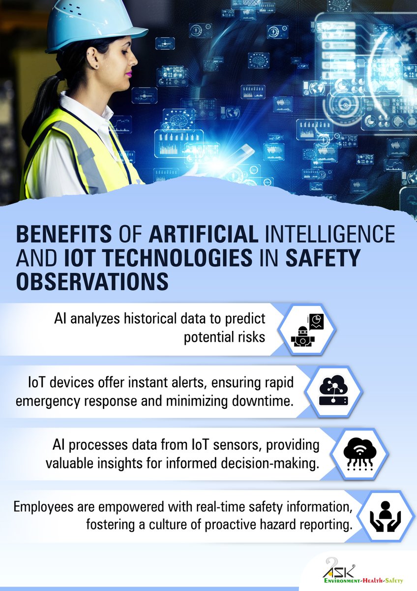 Askehs_software's tweet image. AI and IoT technologies are not just transforming safety observations; it's reshaping the entire safety paradigm. Embracing them makes workplaces safer and creates environments where employees thrive and are confident in their well-being.