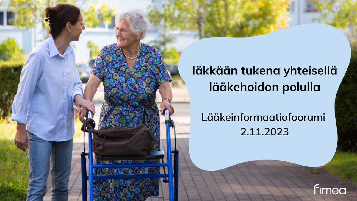 Lääkeinformaatiofoorumi on pian alkamassa. Seuraa verkkolähetyksenä fimea.fi/-/seuraa-laake… #lääkeinformaatio #tunnelääkkeesi #lääkehoito