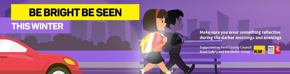 Kentroadsafety's tweet photo. Reflective materials can be seen by drivers using headlights from up to three times further away than non-reflective materials. 
Help you and your children to #BeBrightBeSeen. https://t.co/ucfMJyDOnB