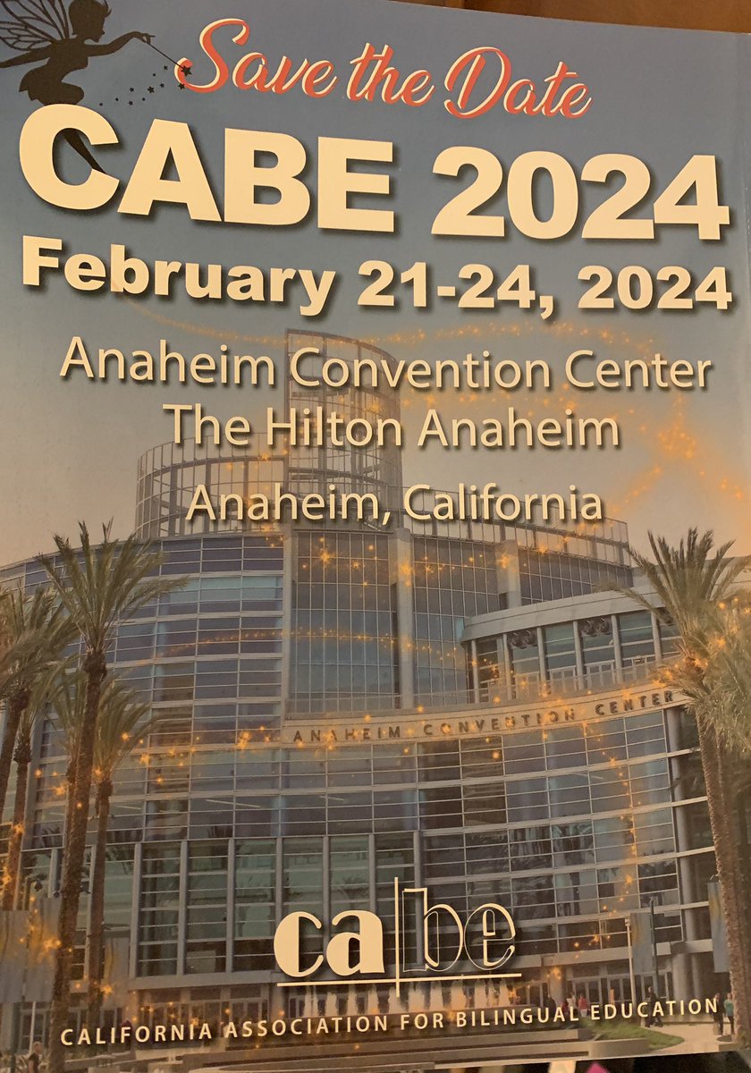 Please save the date and join us at CABE 2024 @DrSamBuenrostro @DrJPSanchez @OfeliaLarivier4 @rebecajandrade @RivCoSchoolSupt @mrsjessgomez @DrUrsulaER @DrRenaeBryant @FUSD_Supt @DrLisaSimon @zjgalvan @BUSDFuentes @MaraOrdaz1 @lynettewsocial @carrerasdm