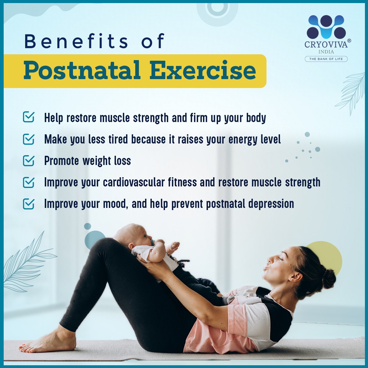 Regular #exercise offers several health advantages that apply equally to new mothers as to everyone else at any stage of life. 
#postnatalexercise #postnatalexercise #postnatalwellbeing #postnatalfitness #postnatalmotivation #postnatalsupport #postnataljourney #newbaby #pregnancy