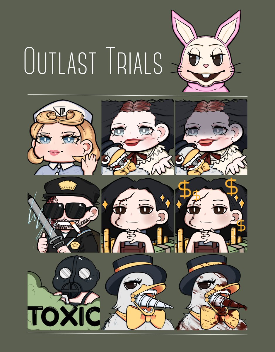 notapostoffee's tweet photo. Outlast trials F2U Emote Pack!
kofi link ⬇️ https://t.co/YtqSjFsphY