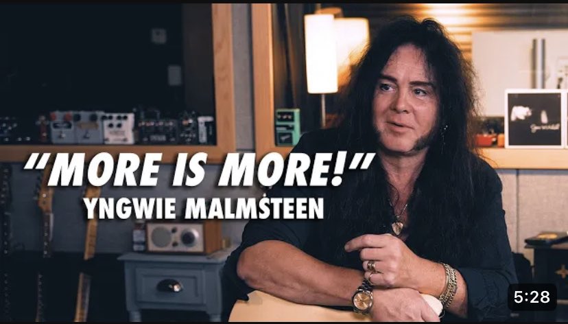 jaychauhan's tweet photo. Been waiting for this to drop for ages..such a classic @OfficialYJM interview by @rickbeato 

More is More! Unseen Clips from the #Yngwie Malmsteen Interview https://t.co/osXYGKQC2h https://t.co/dZI0o84MM5