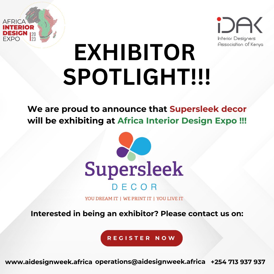 WELCOME ON BOARD SUPERSLEEK DECOR!!! We are happy to have you on board❤️
#aidesignweek
#Aidesignweekexpo2023
#aidw2023
forms.gle/sjFNCfi7gVU1RK…