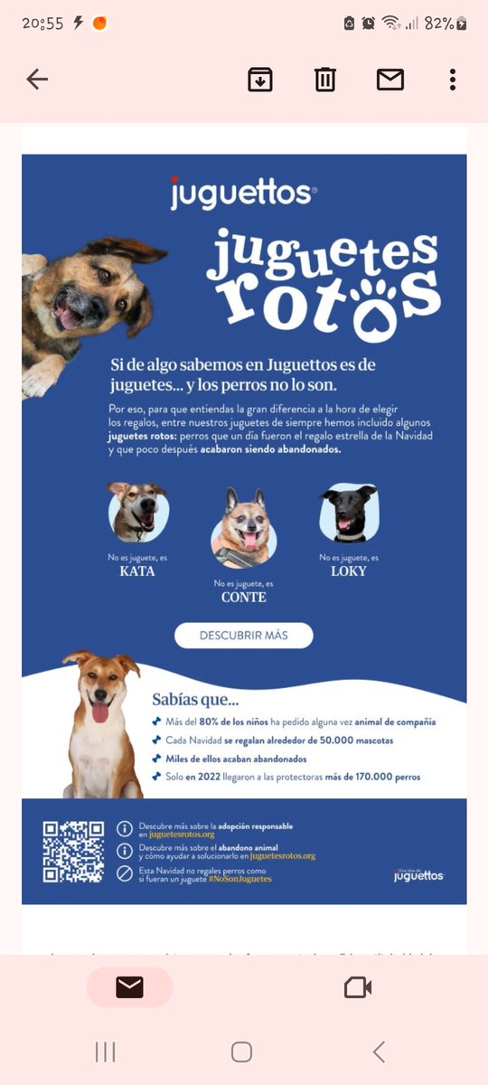 GRAPA_policial's tweet photo. Una buena campaña por parte de #Juguettos para concienciar a padres e hijos, de que los #animales NO son un #juguete, sino una RESPONSABILIDAD. Seres que SIENTEN y SUFREN como nosotros.
#StopJuguetesRotos
#MaltratoAnimal 
#BienestarAnimal 
#GRAPA
#NoCompresAdopta https://t.co/VDzgA6mzQ1