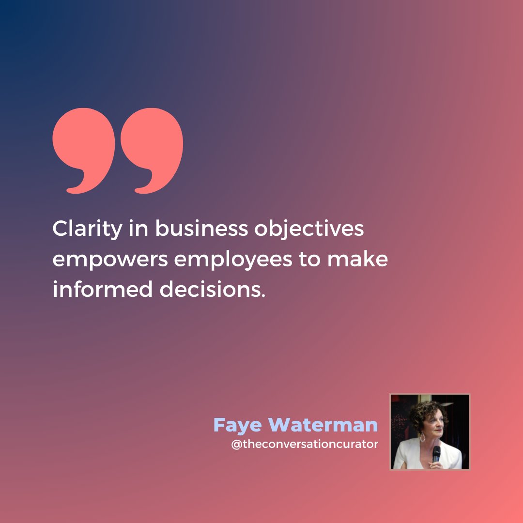 Behind every successful business lies a clear set of objectives. When employees are empowered with this knowledge, they can make informed decisions that drive growth and success. #ClarityInBusinessObjectives #EmpowerEmployees #InformedDecisions