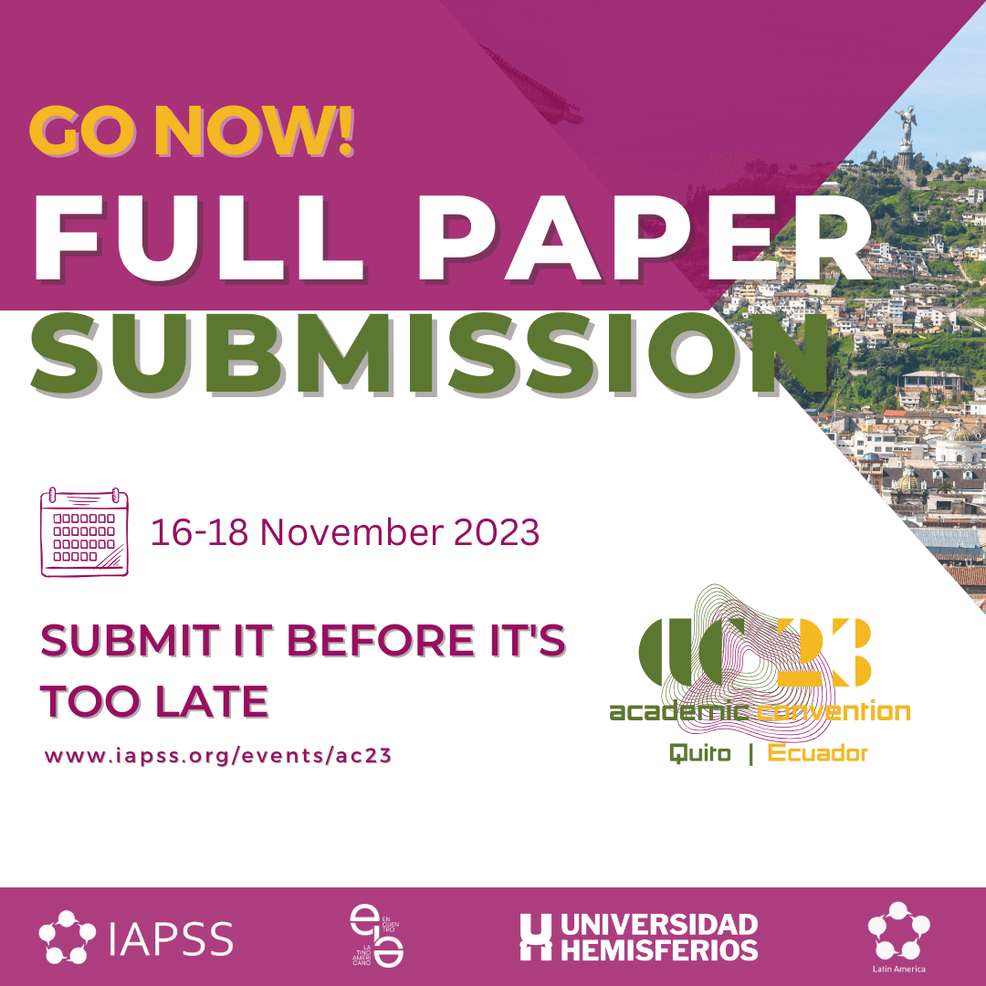 IAPSS (@iapss) on Twitter photo Today, last chance to register your participation: iapss.org/call-for-paper…
Write to us: ac23@iapss.org
#ac23 #iapss #uhe #IAPSS #AcademicConvention #PoliticalScience Today, last chance to register your participation: iapss.org/call-for-paper…
Write to us: ac23@iapss.org
#ac23 #iapss #uhe #IAPSS #AcademicConvention #PoliticalScience