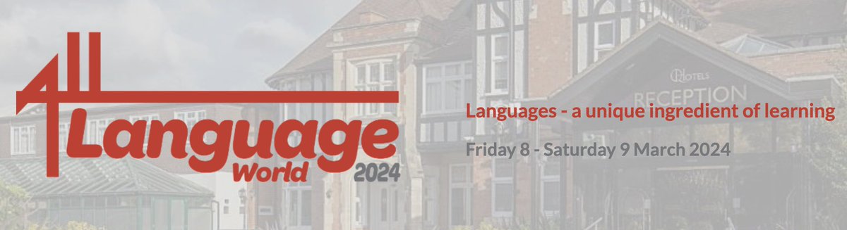 #all4language #mfltwitterati You have 6 days left to answer the call for contributions for Language World 2024. Please don't miss out, and do answer the call!  Full details about #LW2024 , our theme and how to submit a session are here on the link: bit.ly/3seQeBe