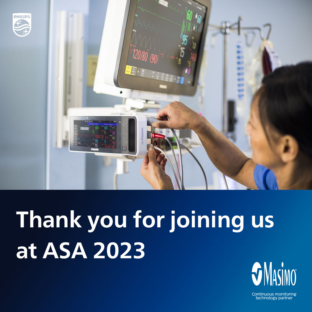 Another successful #ANES23! We appreciate the time everyone took to meet with us at our booth. Please reach out if you are interested in finding out more about Philips monitors and Masimo measurements. Learn more at to.philips/6018umpvk #Anesthesiology